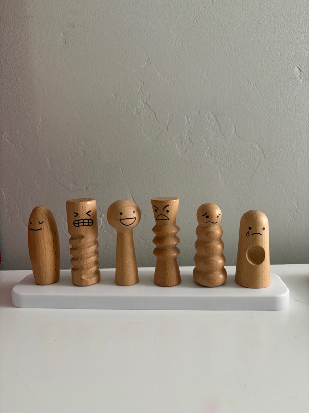 Wooden Emotion Stacking Toy Set - Natural Wood